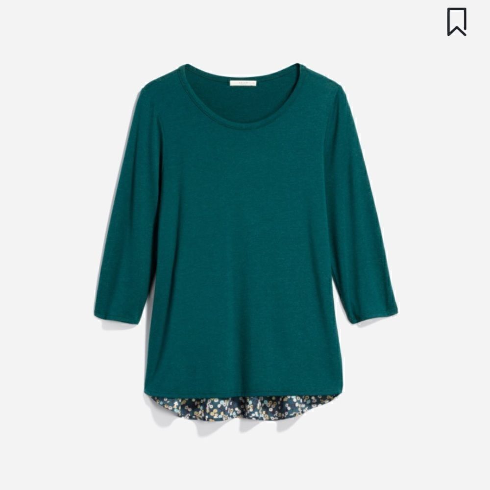 Le Lis Woven Back Knit Top